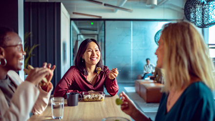 women at lunch